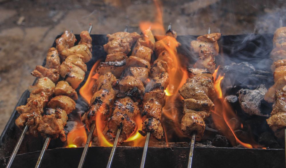 Live grill catering station